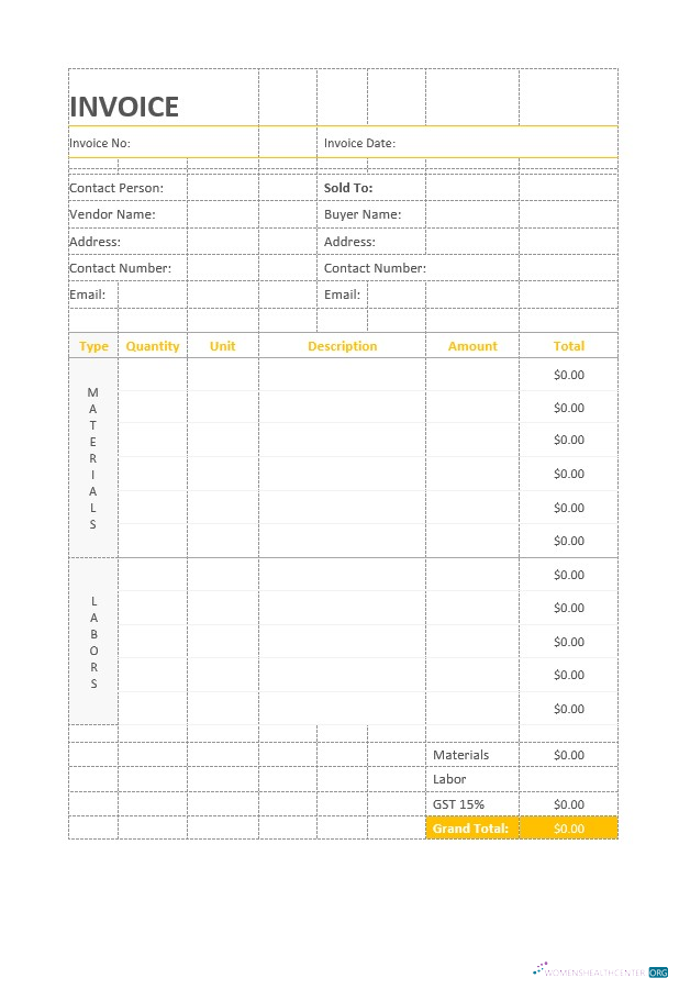 Download Painting Invoice Template Photoshop template